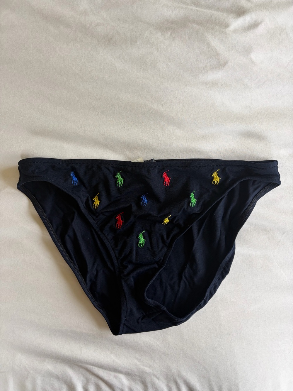 VINTAGE RALPH LAUREN POLO Embroidered Multi-Color Pony Bikini Bottoms